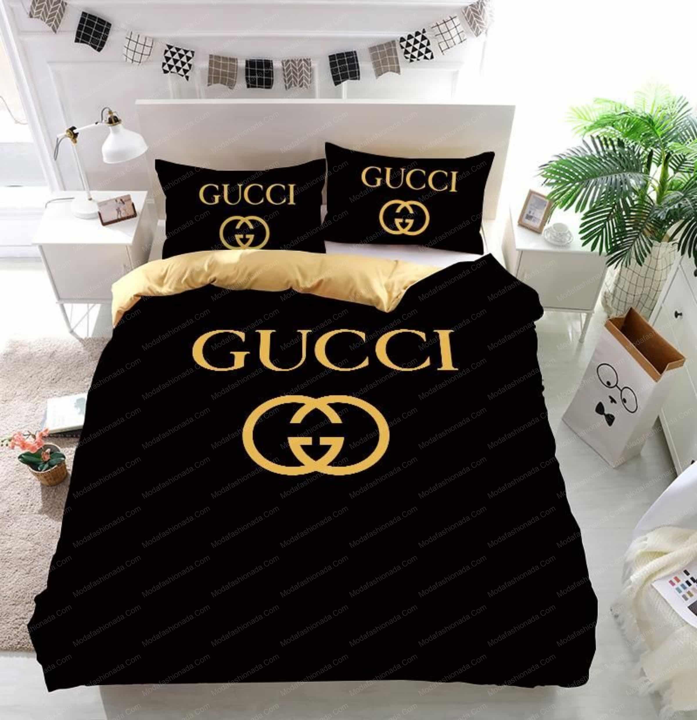 Luxury Gucci Logo Fashion Brands 24 Bedding Set – Duvet Cover – 3D New Luxury – Twin Full Queen King Size Comforter Cover