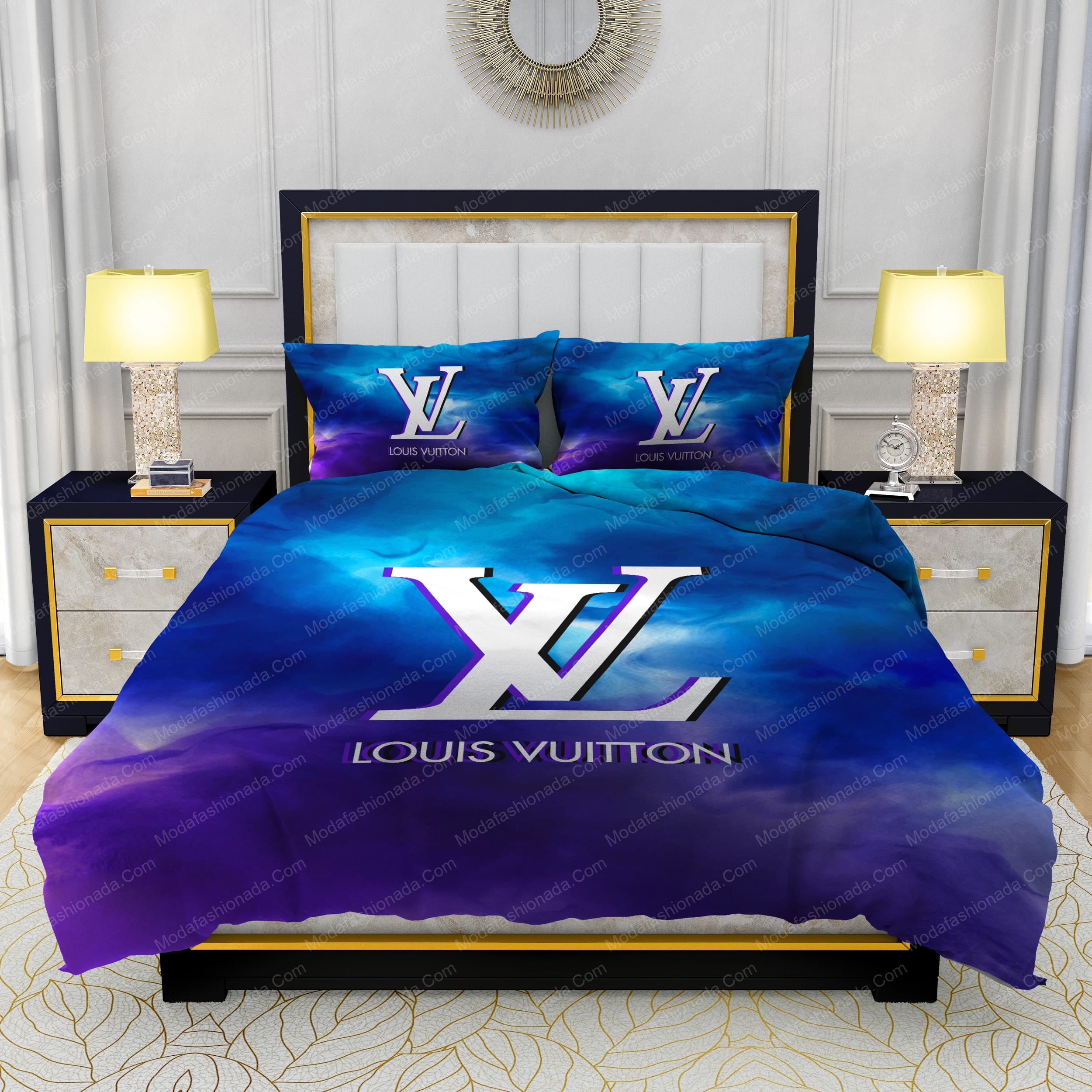 Louis Vuitton Watercolor Background Bedding Sets - Modafashionada.Com
